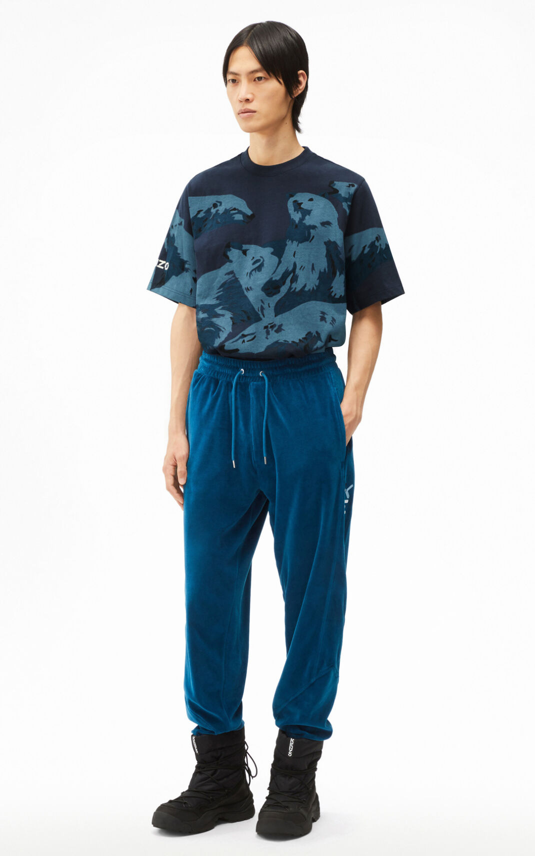 Jogger Kenzo The Invierno Capsule oversized velvet Hombre Azules - SKU.9014979